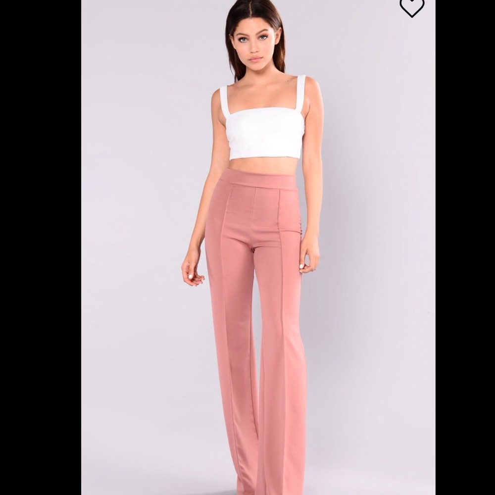 Victoria high waisted pants in mauve